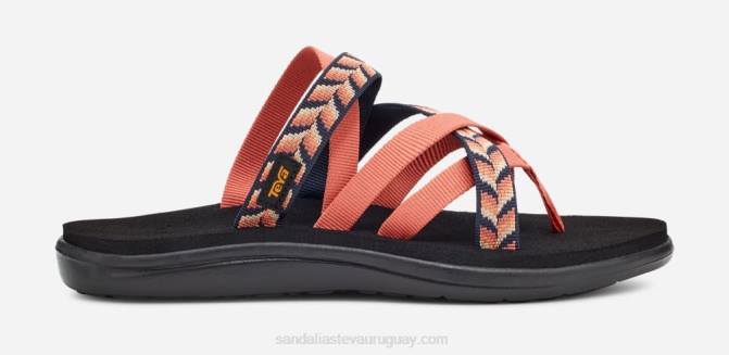 Teva 484R201 naranja geométrico retro voya zillesa mujer