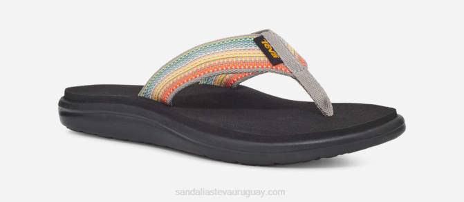 Teva 484R58 antiguo gris multi flip voya mujer