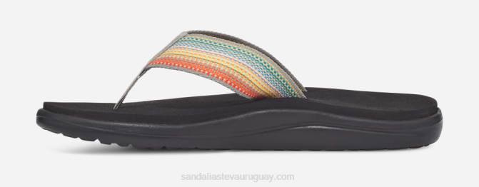 Teva 484R58 antiguo gris multi flip voya mujer