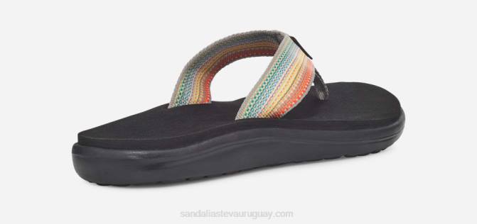 Teva 484R58 antiguo gris multi flip voya mujer