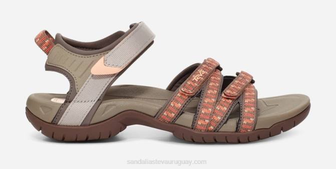 Teva 484R16 pilas bronceado/naranja tira de mujer