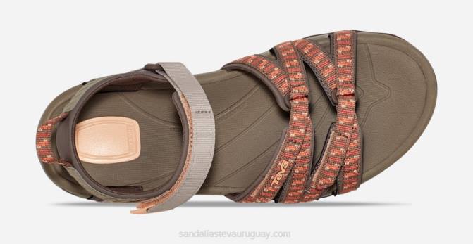 Teva 484R16 pilas bronceado/naranja tira de mujer