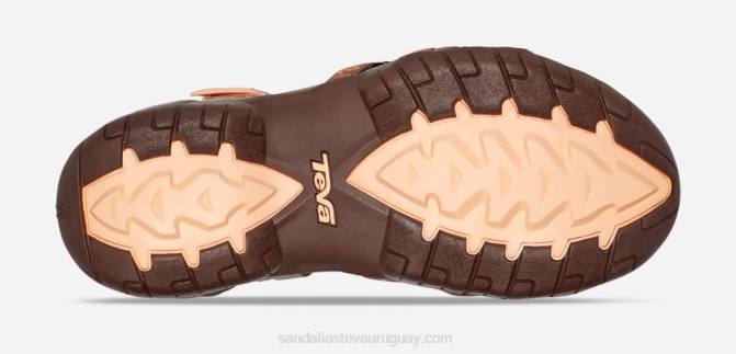 Teva 484R16 pilas bronceado/naranja tira de mujer