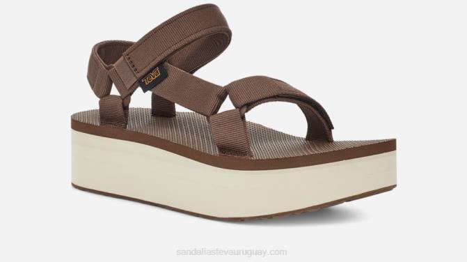 Teva 484R52 marrón/abedul plataforma plana universal para mujer