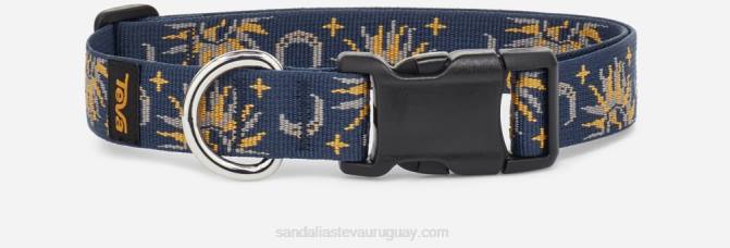 Teva 484R1 sol y luna insignia azul collar de perro unisex 25mm